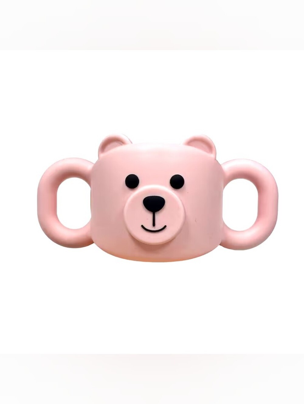 Pink Bear Double-Handled For Kids Or Baby Bottle Cute Silicone Sippy Cup Holder